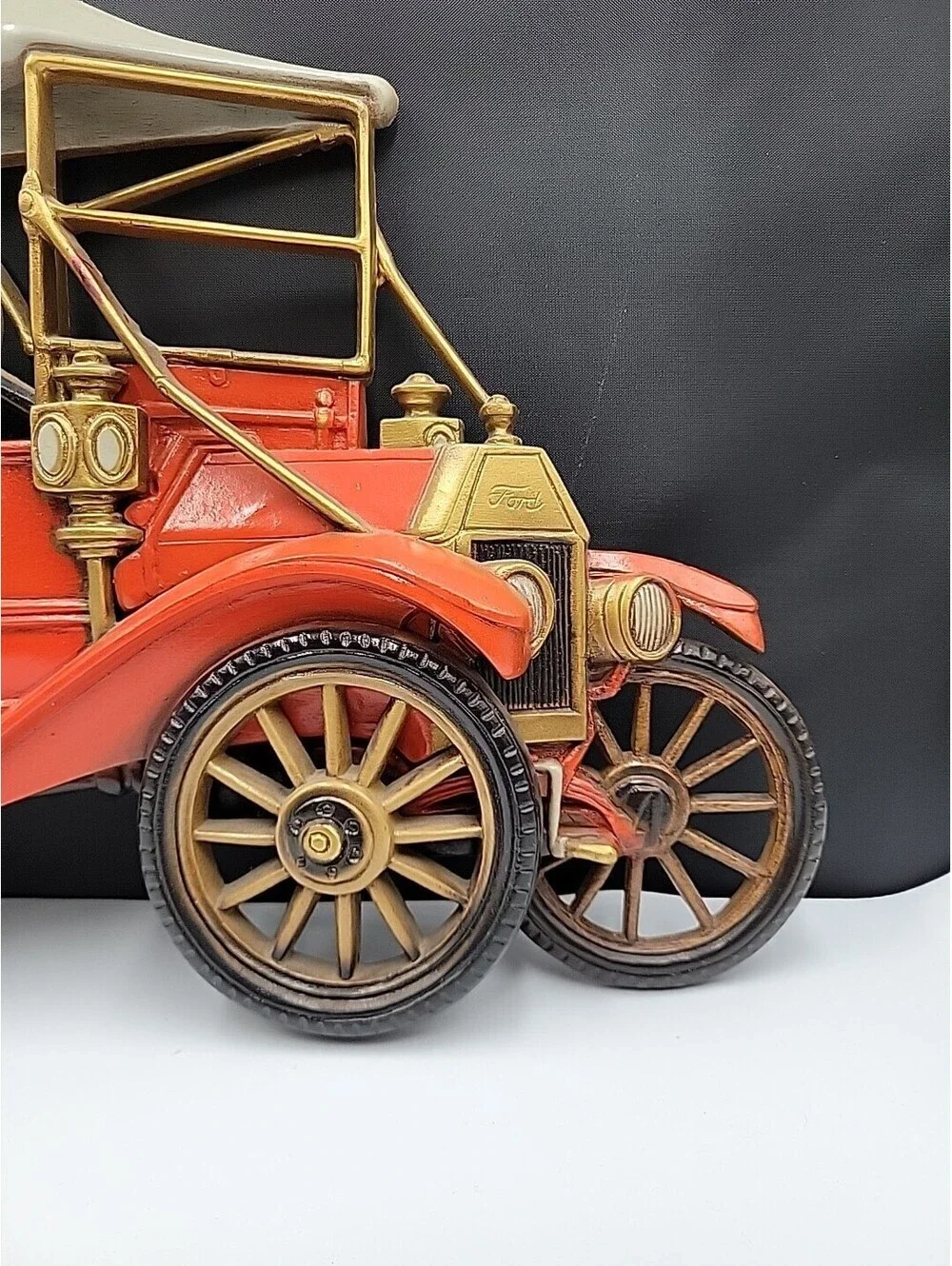 Vintage Burwood Products Company 3D Ford Model T Red Car Wall Decor Plaque 1977.